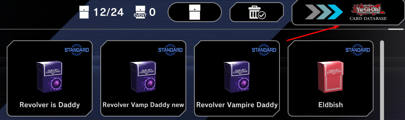 3) Log in to Master Duel and click on Yu-Gi-Oh! Database