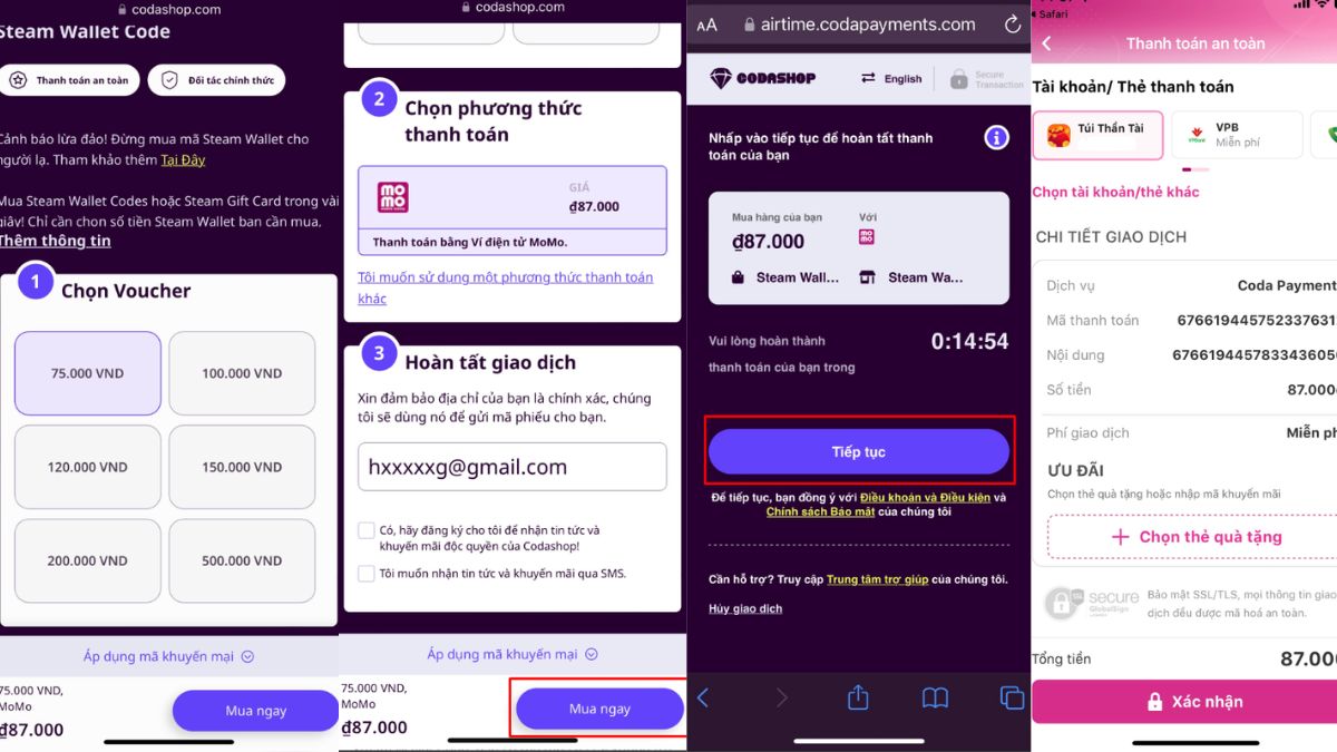 Cách 2 - bằng Ví MoMo
