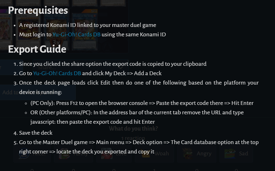 Follow the instructions